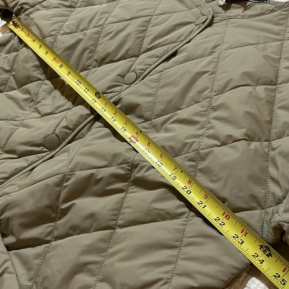 Michael Stars Sonnet Snap Front Quilted Coat. Light Olive. NWT. 1X - Picture 8 of 10